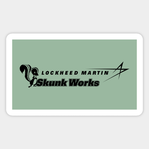 Lockheed Martin Skunk Works Logo (black) Magnet by GraphicGibbon